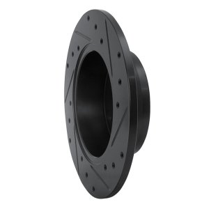 Audi A6 Brake Rotor (1) - Rear Left - R1 Concepts - Drilled & Slotted - Black - `99-`02